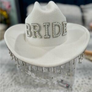 BRIDE white cowgirl Hat